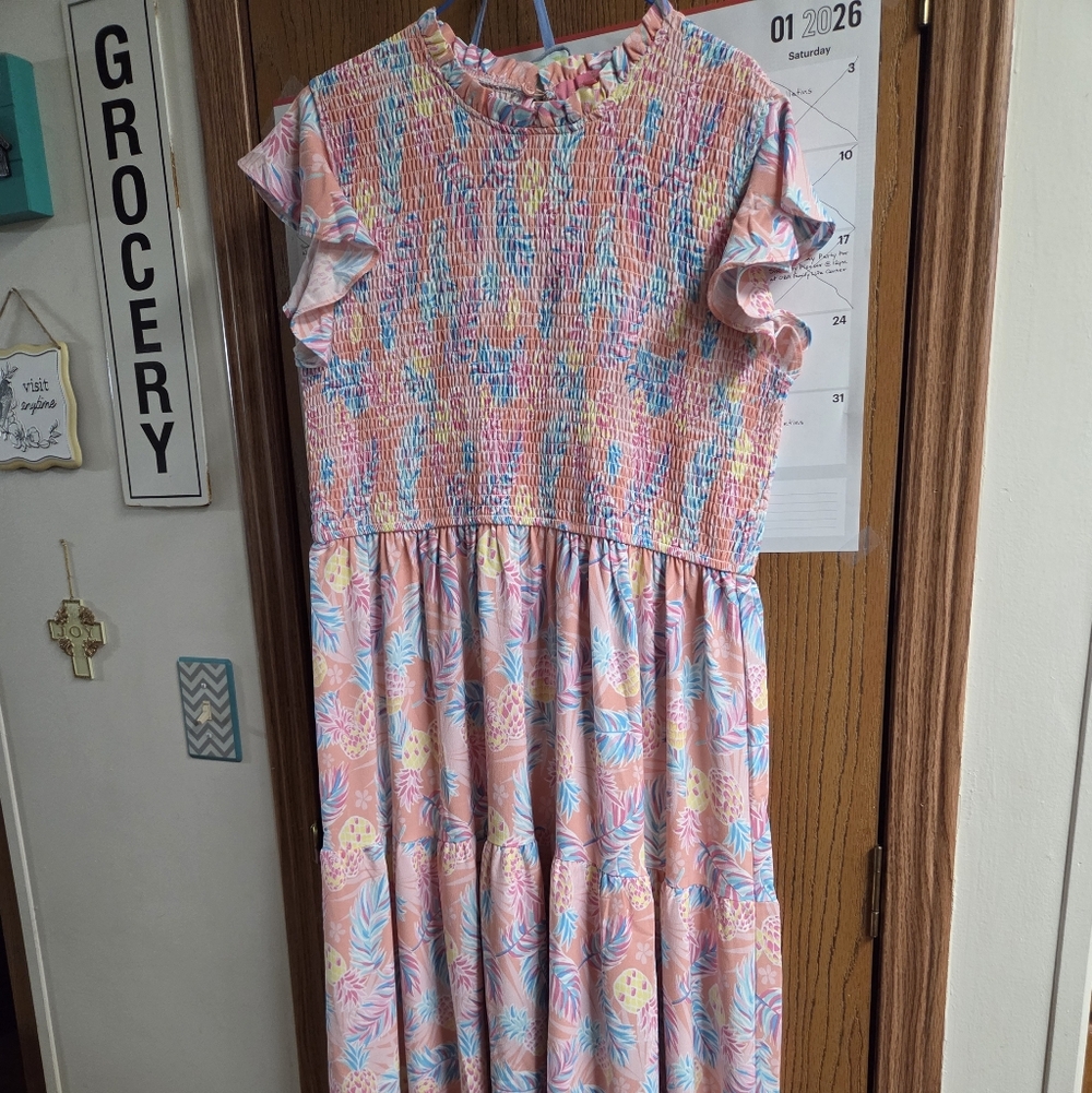 Simply Southern Pink and Blue Dress